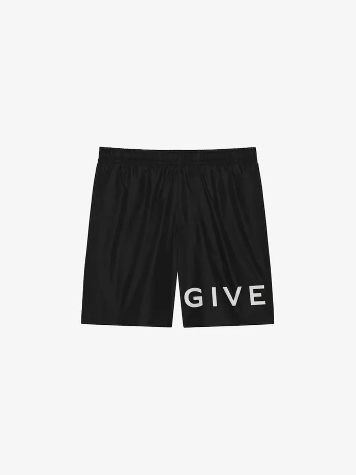 4g Long Swim Shorts Blackwhite Men Givenchy Swimwear