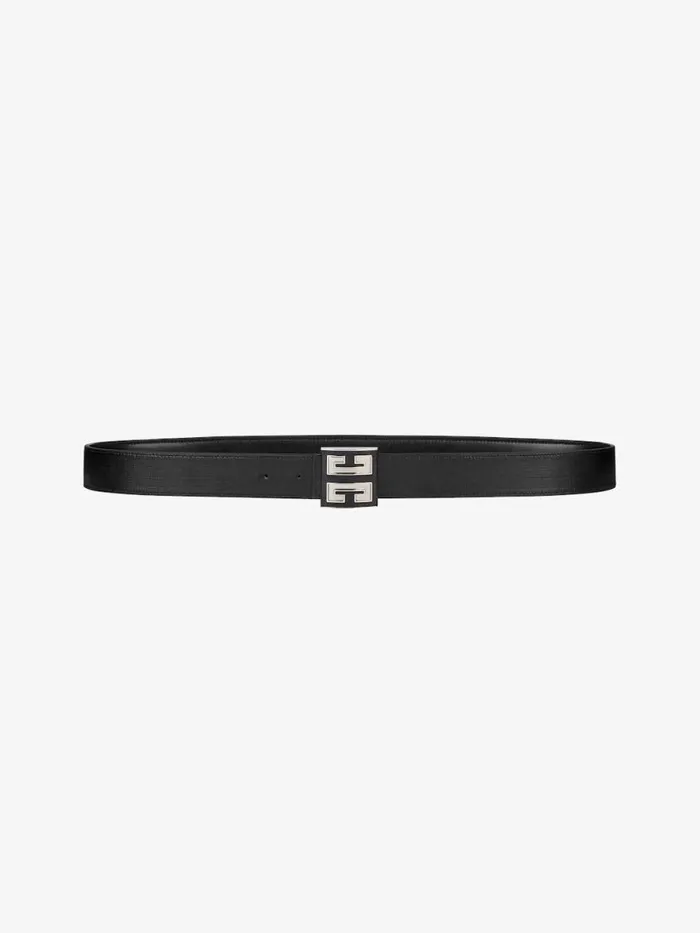 4g Reversible Belt In 4g Classic Leather Black Men Givenchy Belts