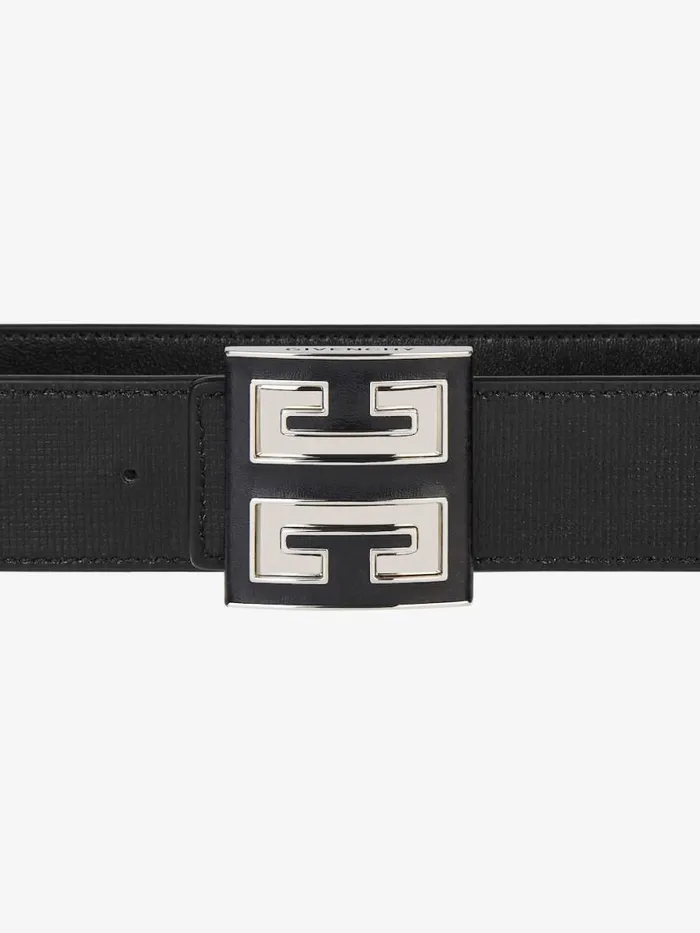 4g Reversible Belt In 4g Classic Leather Black Men Givenchy Belts