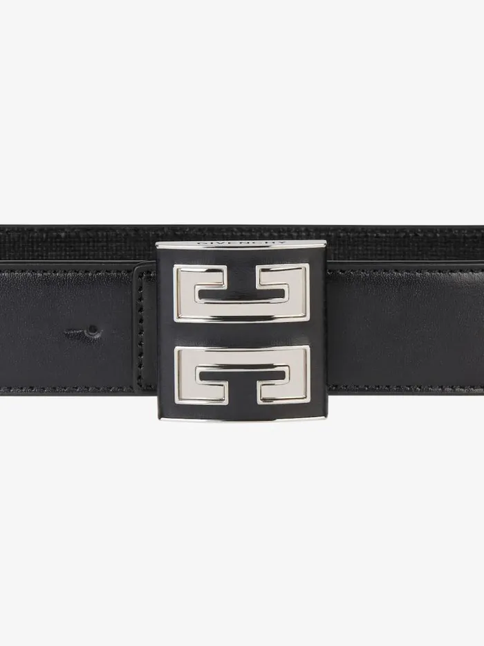 4g Reversible Belt In 4g Classic Leather Black Men Givenchy Belts