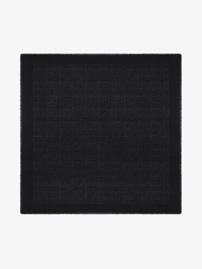 4g Shawl In Silk And Wool With Lurex Black Women Givenchy Scarves