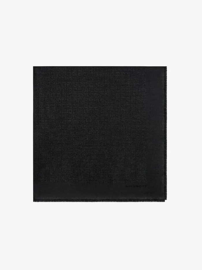 4g Shawl In Silk And Wool With Lurex Black Women Givenchy Scarves