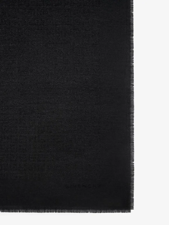 4g Shawl In Silk And Wool With Lurex Black Women Givenchy Scarves