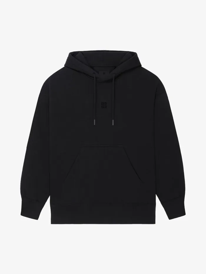 4g Slim Fit Hoodie In Fleece Black Men Givenchy Sweatshirts and Hoodies