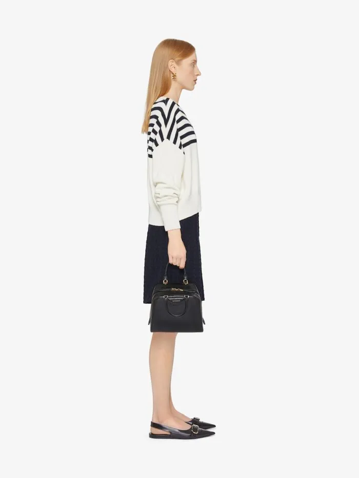 4g Striped Sweater In Wool And Cotton Whitenavy Women Givenchy Sweaters