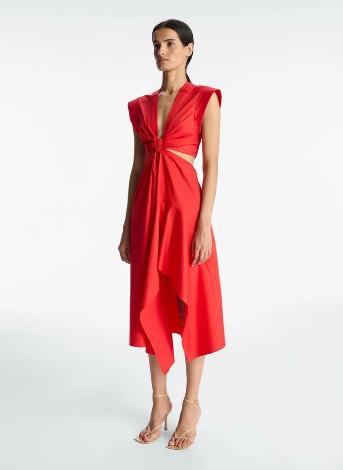 Accessories Women ALC Alessia Cotton Midi Dress Ruby Accessories Women ALC Alessia Cotton Midi Dress Ruby