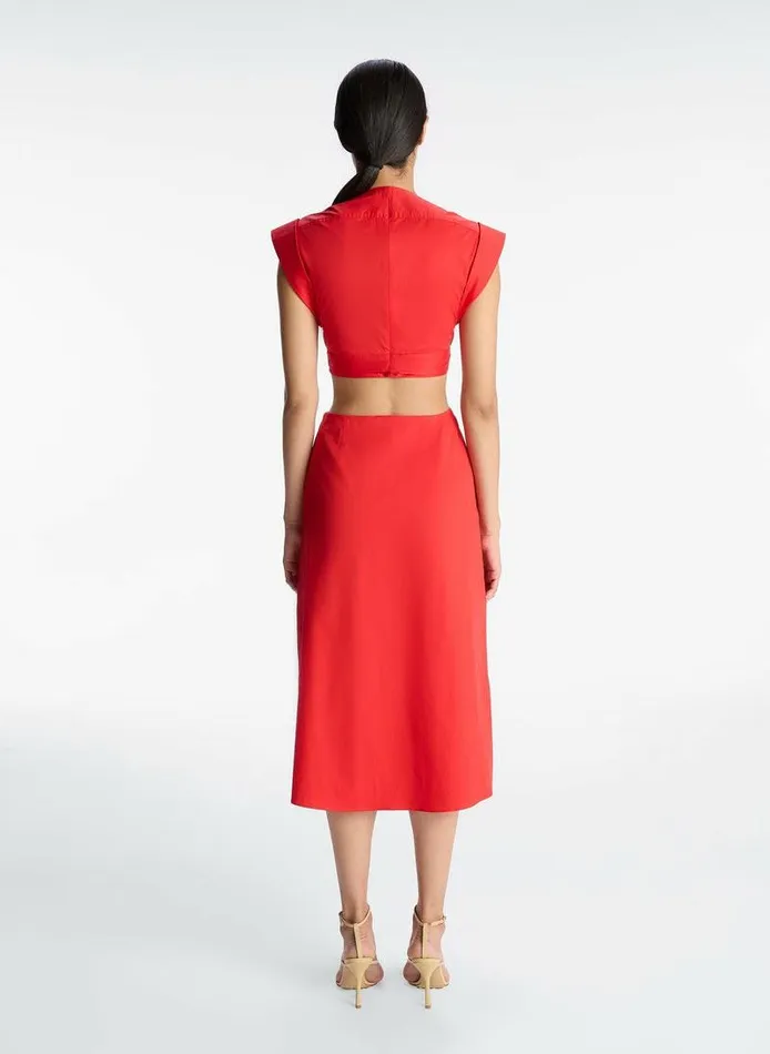 Accessories Women ALC Alessia Cotton Midi Dress Ruby Accessories Women ALC Alessia Cotton Midi Dress Ruby