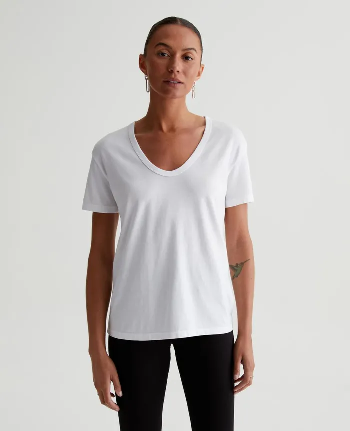 AG Jeans Aspen U True White Women Tees and Tanks