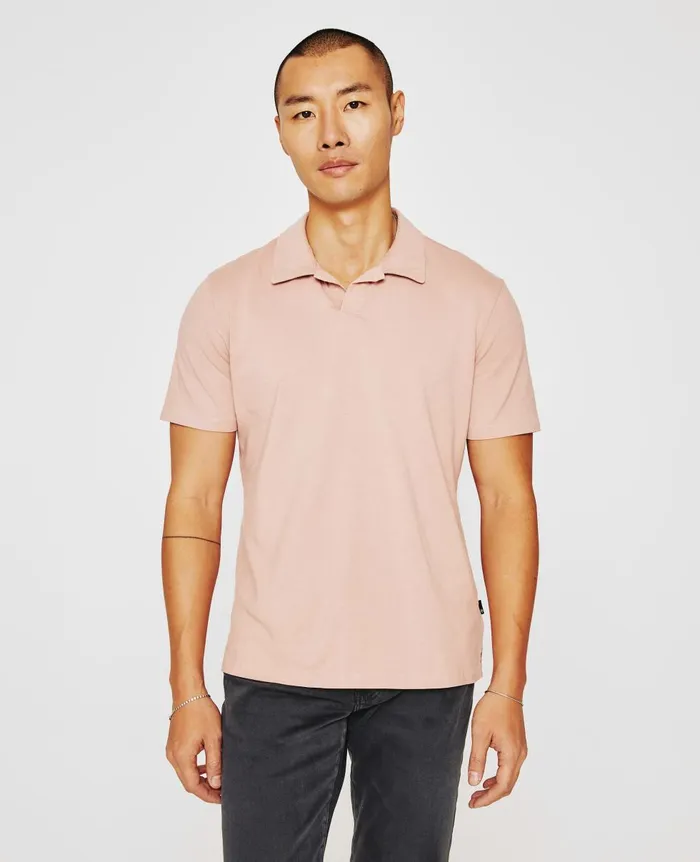 AG Jeans Bryce Johnny Collar Rose Cloud Men Polos