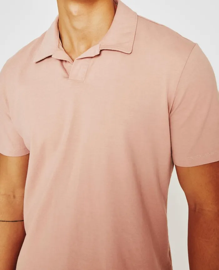 AG Jeans Bryce Johnny Collar Rose Cloud Men Polos AG Jeans Bryce Johnny Collar Rose Cloud Men Polos