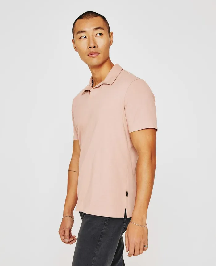 AG Jeans Bryce Johnny Collar Rose Cloud Men Polos AG Jeans Bryce Johnny Collar Rose Cloud Men Polos