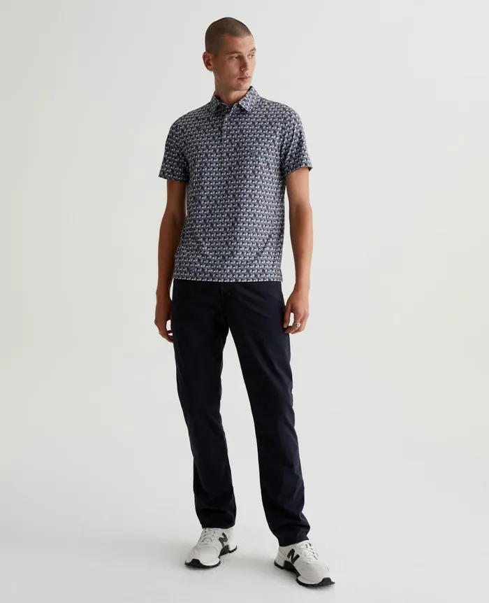 AG Jeans Bryce Polo Accent Cubes Dark Grey Multi Men Polos AG Jeans Bryce Polo Accent Cubes Dark Grey Multi Men Polos