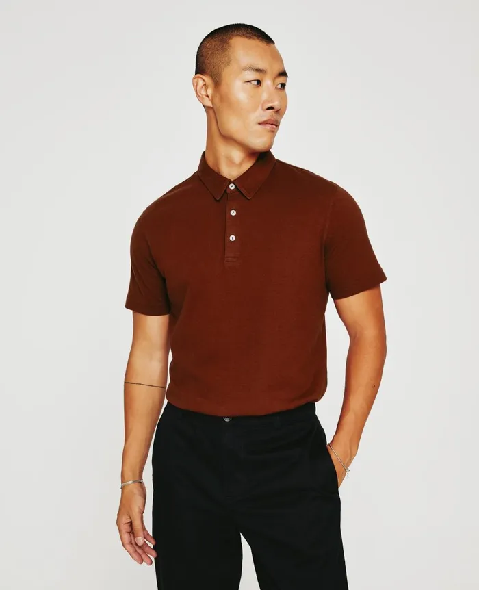 AG Jeans Bryce Polo Dark Sangria Men Polos