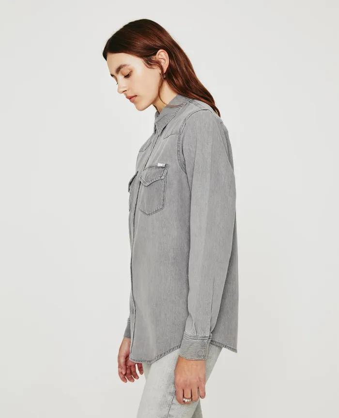 AG Jeans Dakotah Shirt Lunar Women Tops and Shirts AG Jeans Dakotah Shirt Lunar Women Tops and Shirts