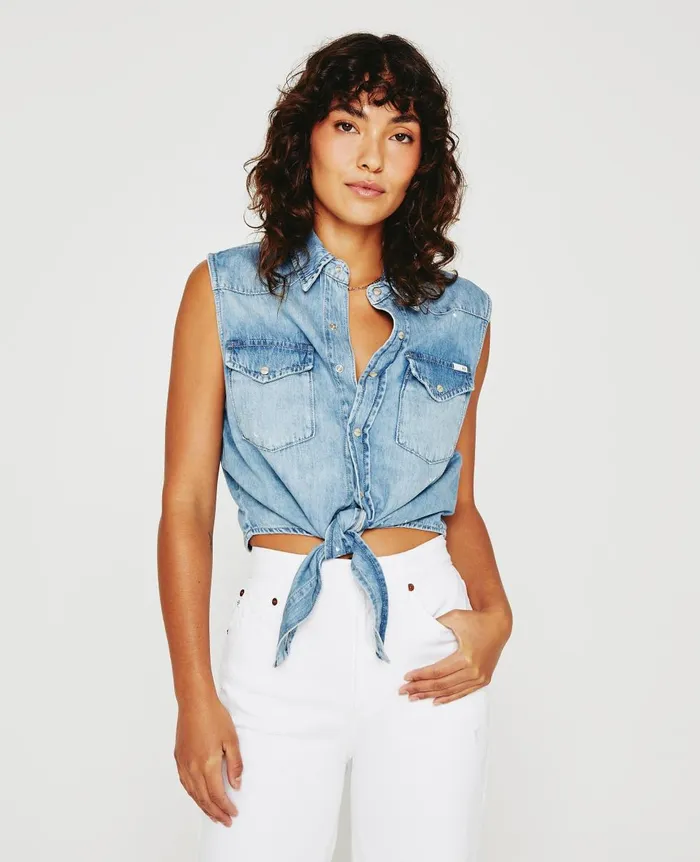 AG Jeans Dakotah Tie Waverly Drive Women Tops and Shirts