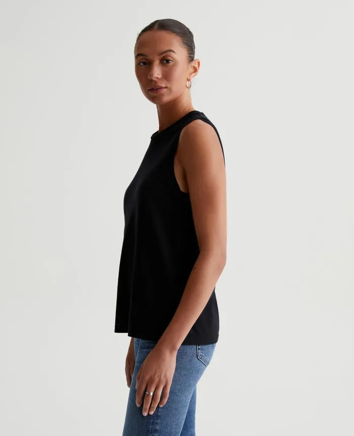 AG Jeans Jagger Muscle Tank True Black Women Tees and Tanks AG Jeans Jagger Muscle Tank True Black Women Tees and Tanks