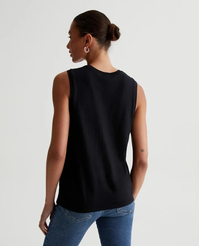 AG Jeans Jagger Muscle Tank True Black Women Tees and Tanks AG Jeans Jagger Muscle Tank True Black Women Tees and Tanks