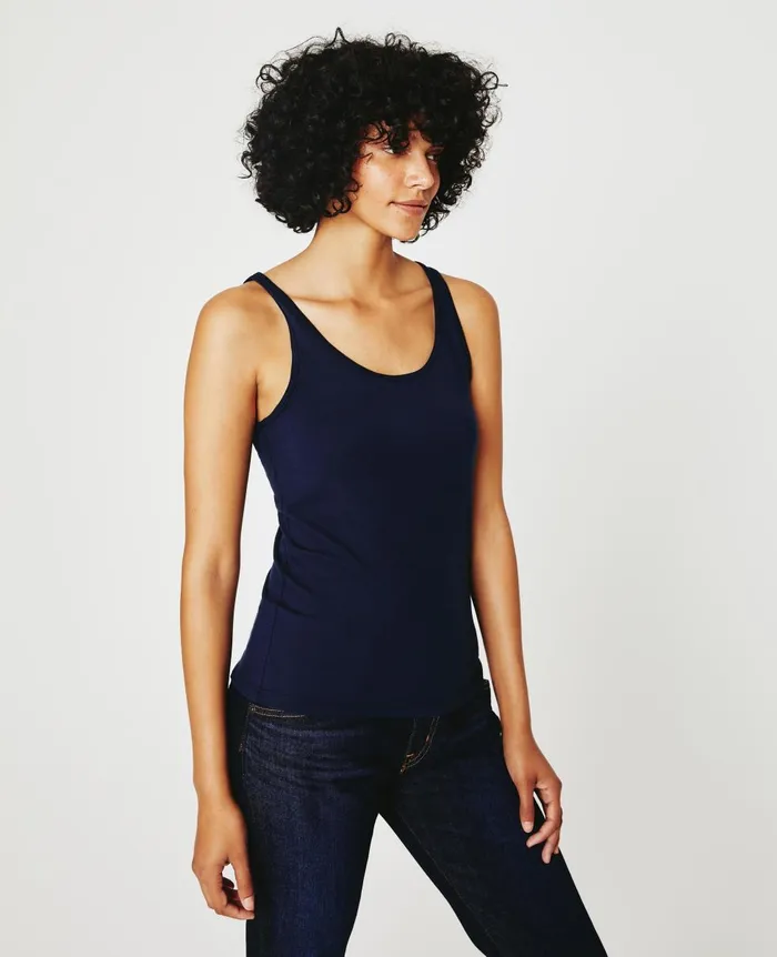 AG Jeans Jagger Tank Deep Navy Women Tees and Tanks