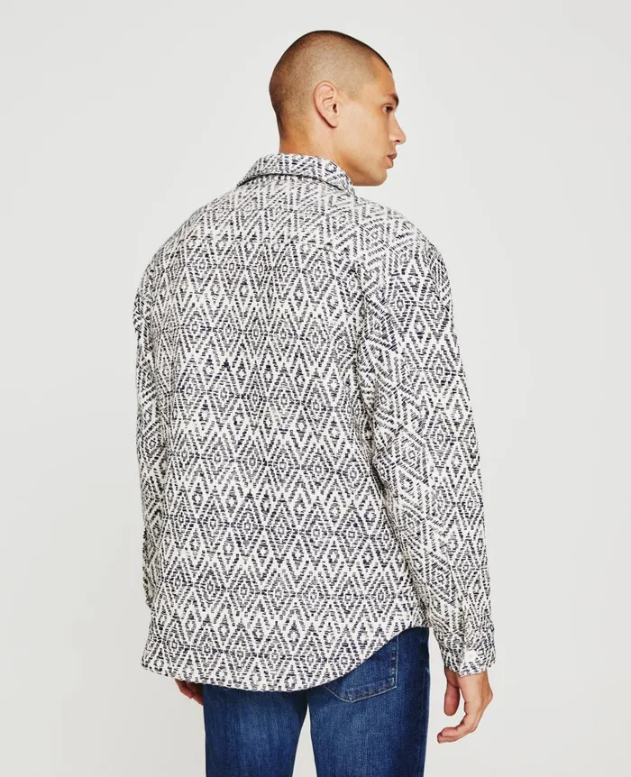 AG Jeans Nolan Jacket Diamond Chevron Blue Multi Men Jackets AG Jeans Nolan Jacket Diamond Chevron Blue Multi Men Jackets