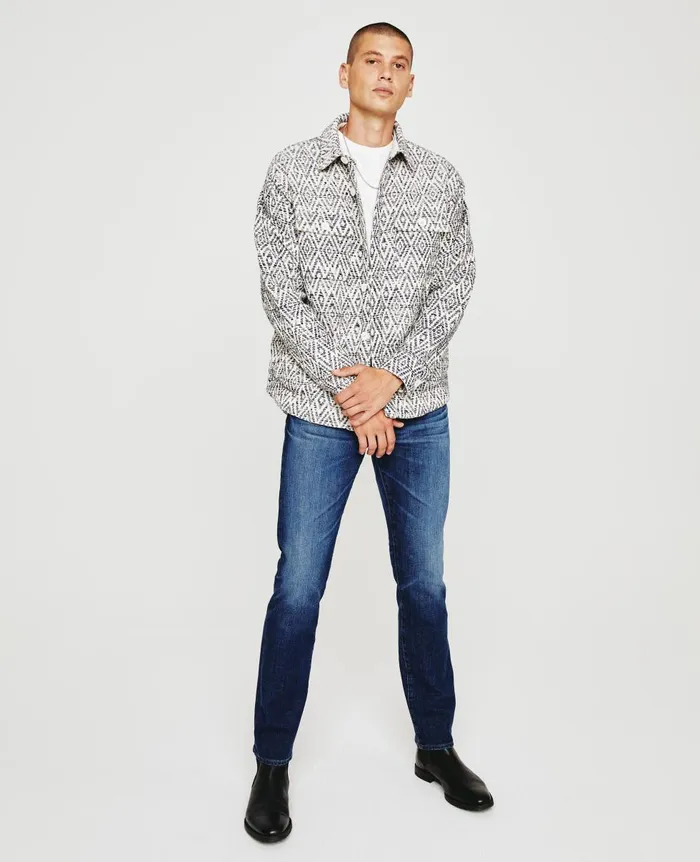 AG Jeans Nolan Jacket Diamond Chevron Blue Multi Men Jackets AG Jeans Nolan Jacket Diamond Chevron Blue Multi Men Jackets