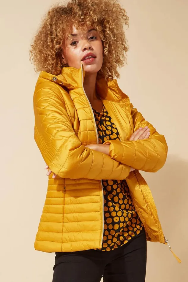 Amber Hooded Zip Through Padded Coat Women Roman Coats