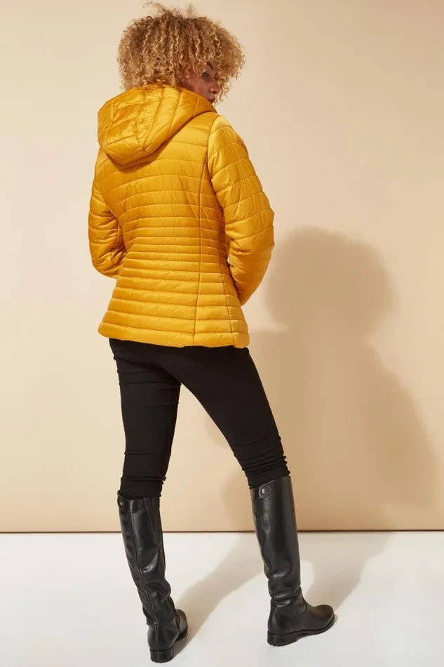 Amber Hooded Zip Through Padded Coat Women Roman Coats