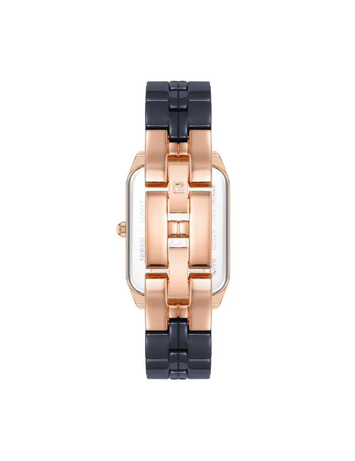 Anne Klein Octagonal Ceramic Diamond Dial Watch Rose Goldtone Women Watches 038 Jewelry
