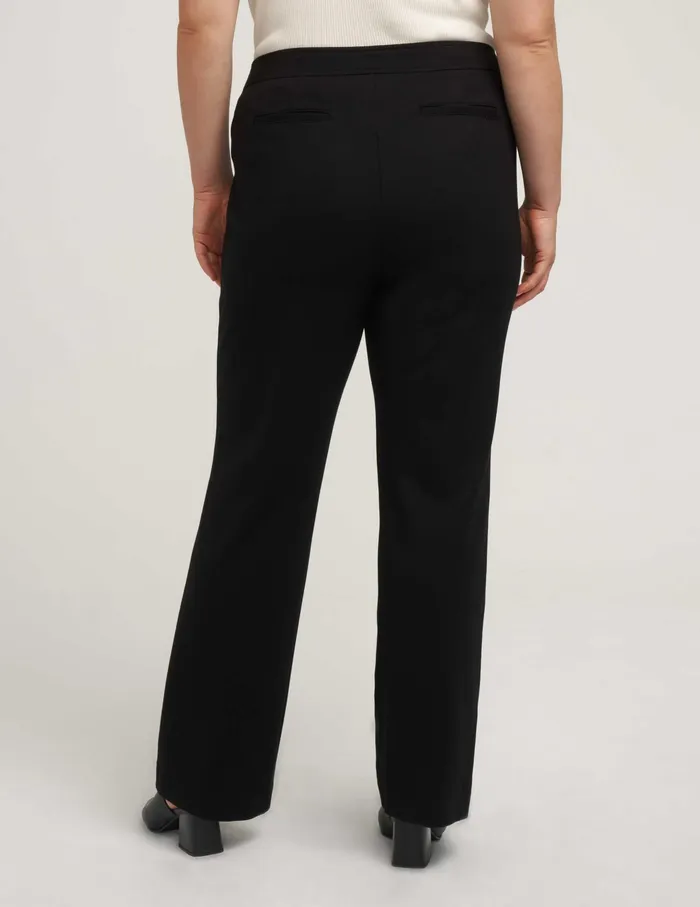 Anne Klein Plus Size Flare Leg Compression Pant Anne Black Women Clothing