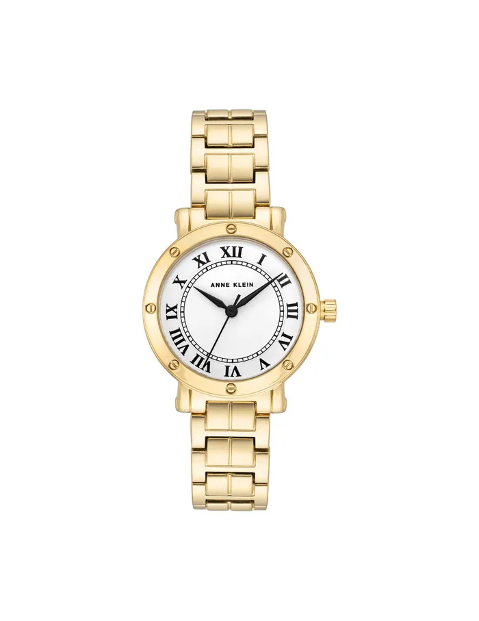 Anne Klein Roman Numeral Dial Bracelet Watch Goldtone Women Watches 038 Jewelry