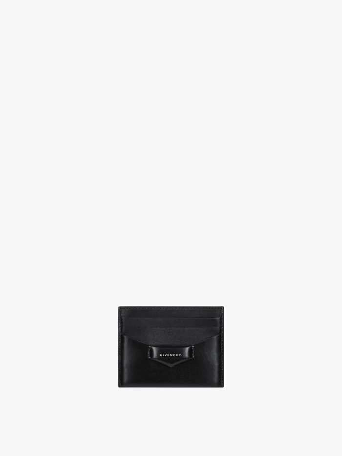 Antigona Card Holder In Box Leather Black Women Givenchy Wallets and Card Holders