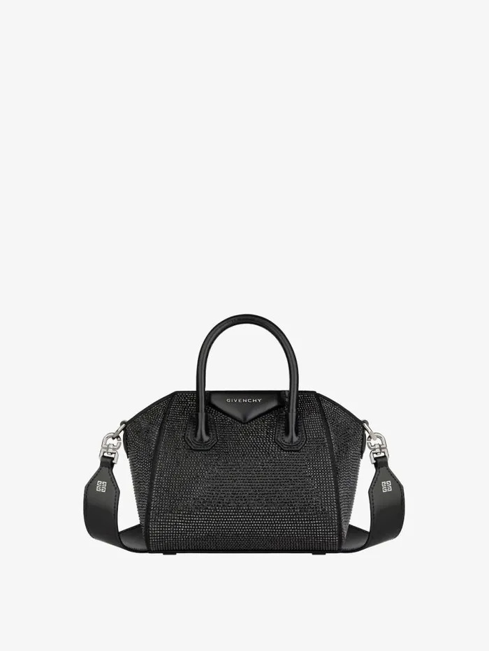 Antigona Toy Bag In Satin With Strass Black Women Givenchy Antigona