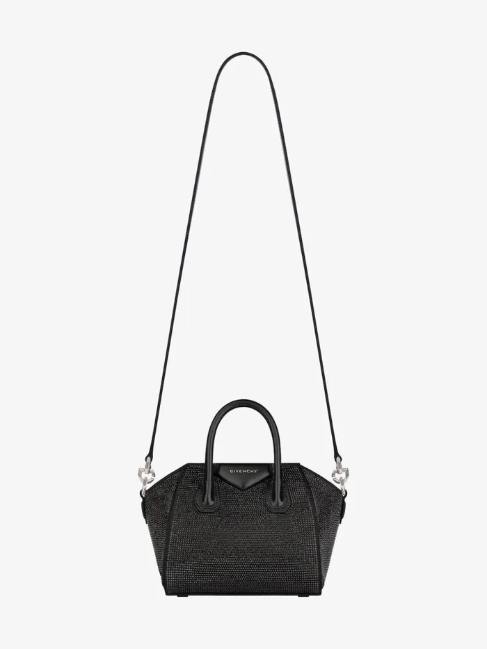 Antigona Toy Bag In Satin With Strass Black Women Givenchy Antigona