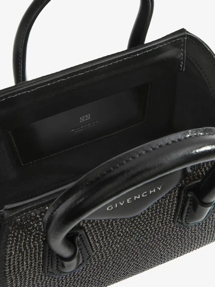 Antigona Toy Bag In Satin With Strass Black Women Givenchy Antigona
