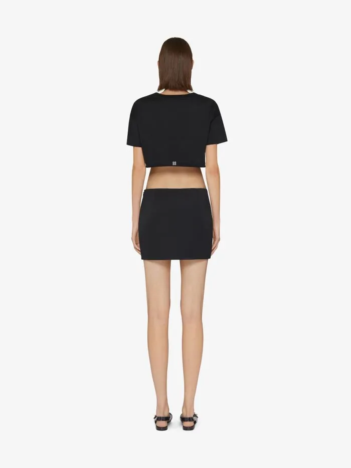 Archetype Cropped TShirt In Cotton Black Women Givenchy Tops and Shirts