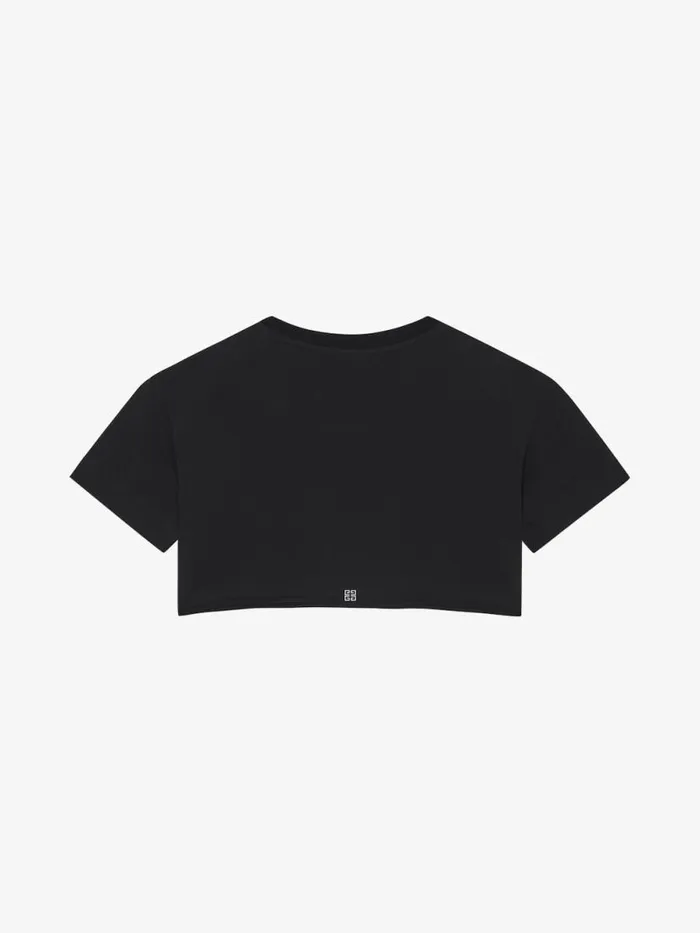 Archetype Cropped TShirt In Cotton Black Women Givenchy Tops and Shirts