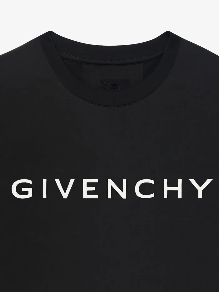 Archetype Cropped TShirt In Cotton Black Women Givenchy Tops and Shirts