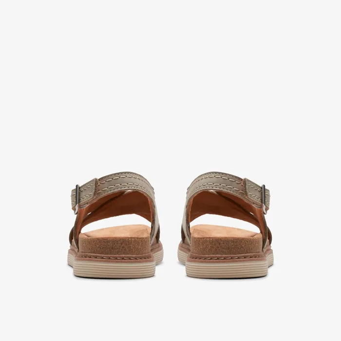 Arwell Sling Stone Nubuck Women Clarks Sandals and Flip Flops