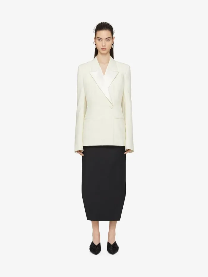 Asymmetric Skirt In Wool And Mohair Black Women Givenchy Skirts