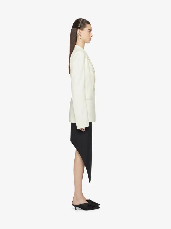 Asymmetric Skirt In Wool And Mohair Black Women Givenchy Skirts