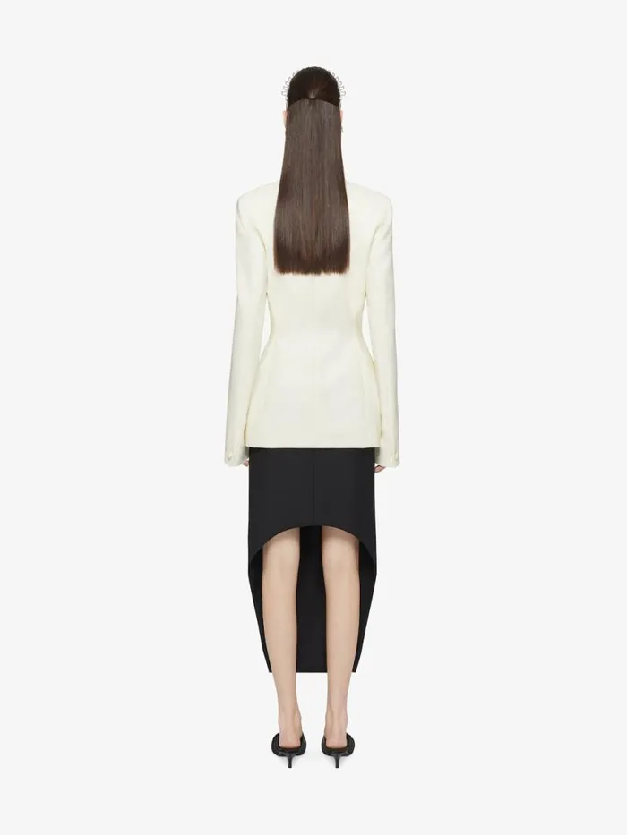 Asymmetric Skirt In Wool And Mohair Black Women Givenchy Skirts
