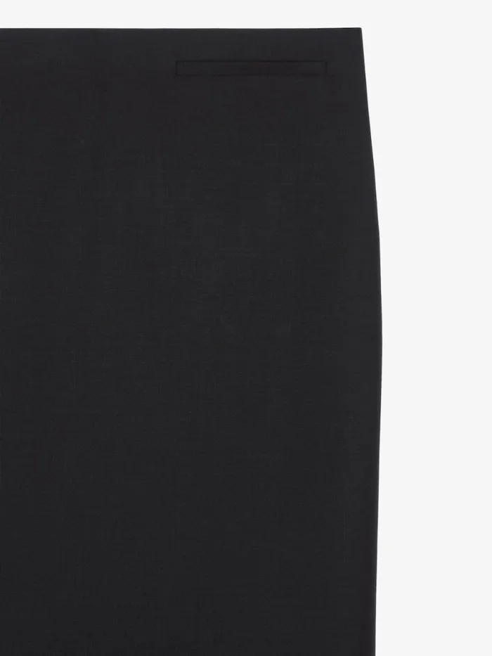 Asymmetric Skirt In Wool And Mohair Black Women Givenchy Skirts