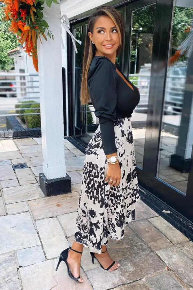 AX Paris Multi 2 In 1 Animal Print Wrap Midi Dress Wedding Guest Dresses