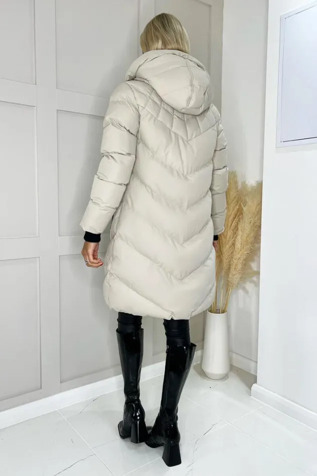 AX Paris Oyster LongLine Padded Coat Coats and Jackets
