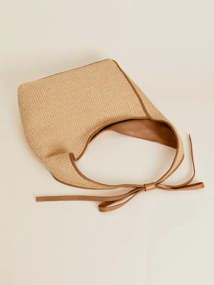Bags The Reformation Medium Vittoria Tote Bag Natural Raffia