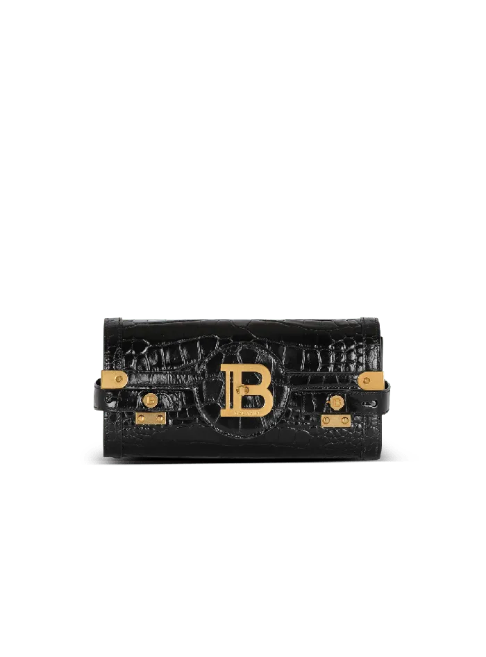 Balmain Clutches Women BBuzz Pouch 23 Leather Clutch Black