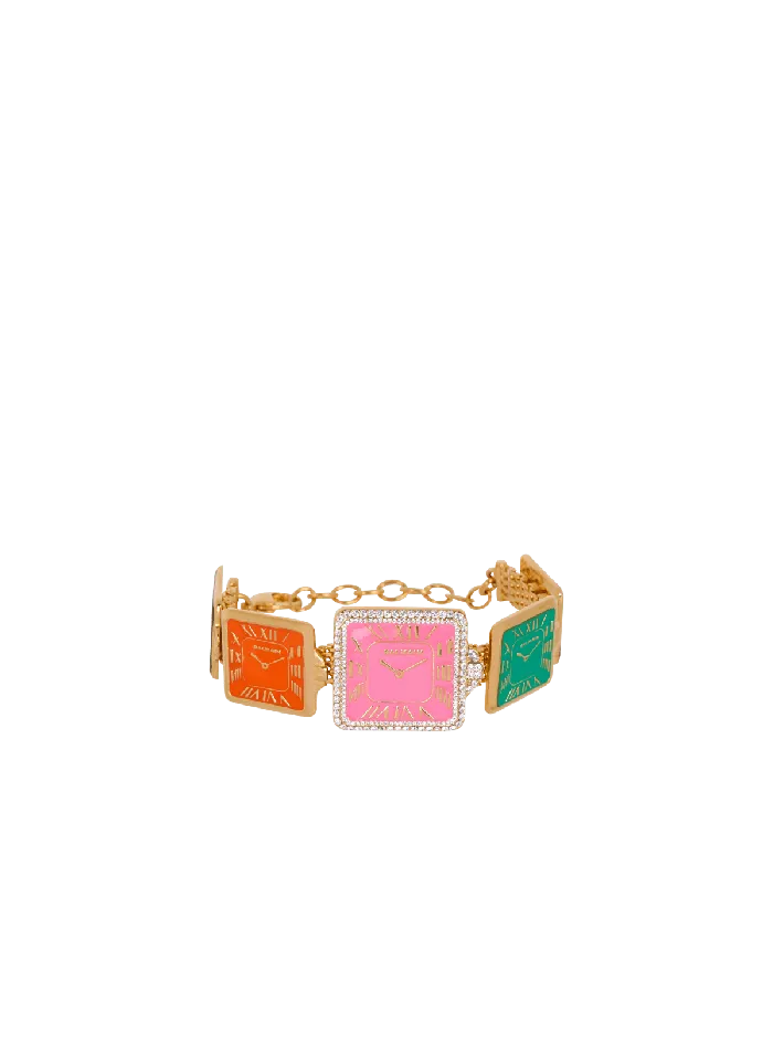 Balmain Fashion Jewelry Men Bracelet With Fake Watch Faces Multicolor