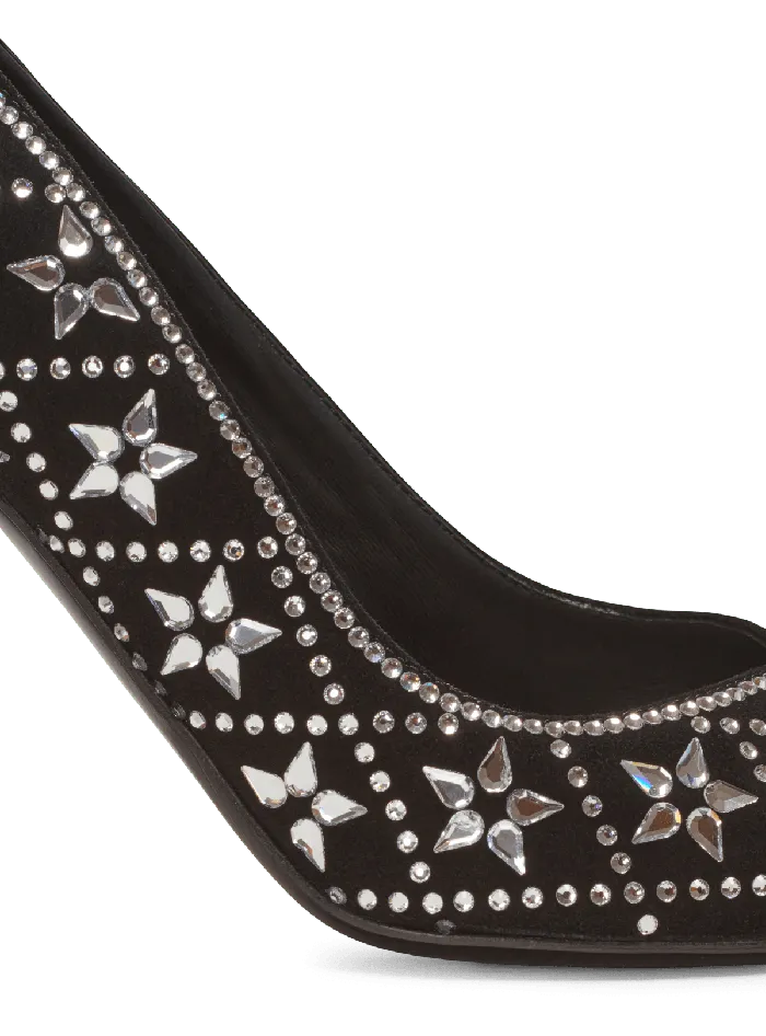 Balmain High Heels and Pumps Women Ruby Suede And Crystal Pumps Black