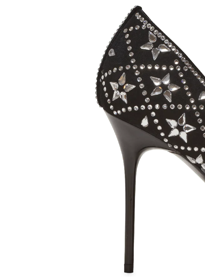 Balmain High Heels and Pumps Women Ruby Suede And Crystal Pumps Black