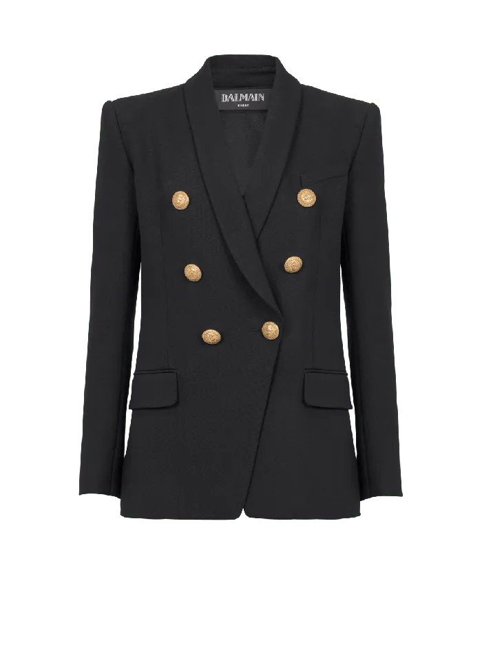 Balmain Jackets And Blazers Women 6button Wool Jacket Black