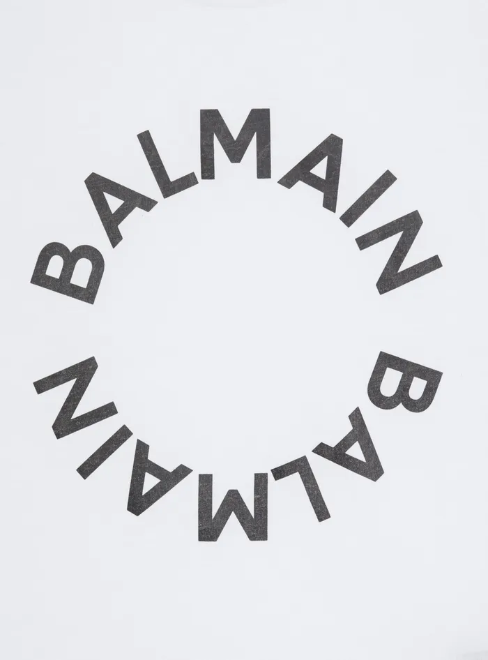 Balmain Kids Tshirt With Logo White